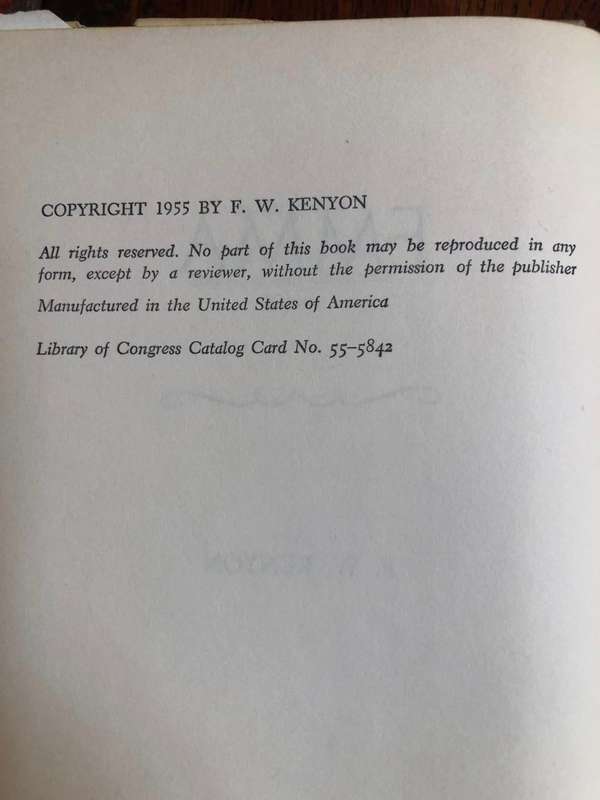 Emma by FW Kenyon - 1955 Hardcover with dust jacket