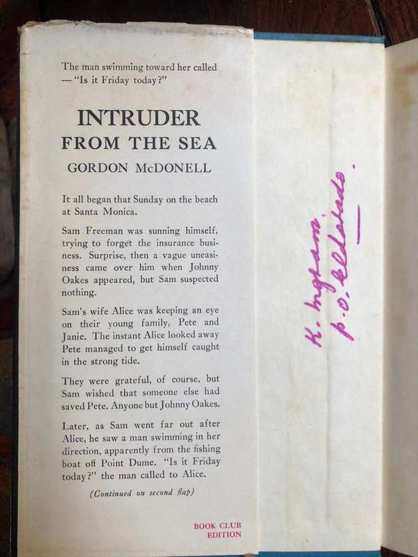 Intruder from the Sea by Gordon Mcdonell -1953 Hardcover with dust jackt