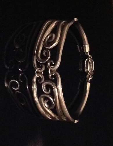 Silver plated cutlery bangle