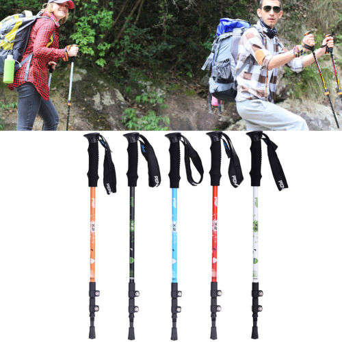 3-Section Carbon Telescopic Nordic Outdoor Walking Trekking Pole Hiking Stick