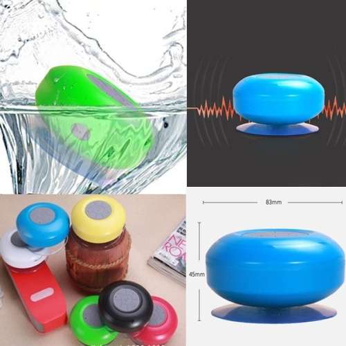 Handsfree Wireless Bluetooth Speaker Suction Car Shower Waterproof Music Mic
