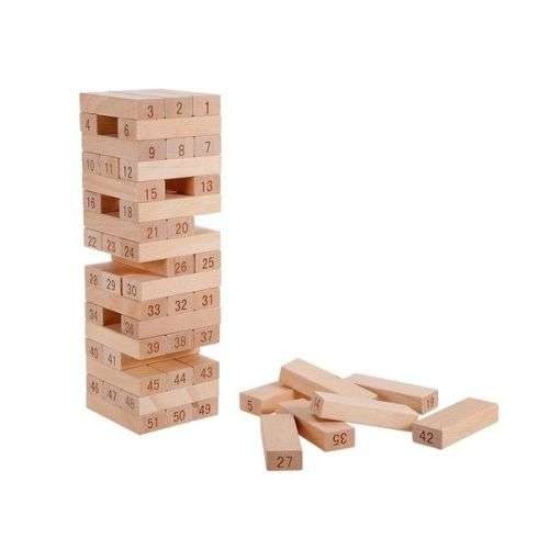 48 children's wooden blocks set