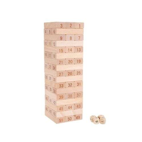 48 children's wooden blocks set