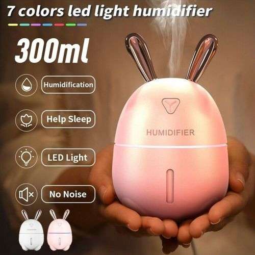 300ML Cute USB Mini Air Humidifier Essential Ultrasonic Oil Diffuser Portable