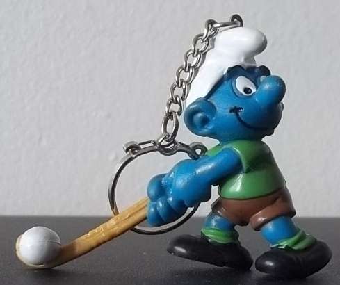 Original Vintage FIELD HOCKEY SMURF ! W. Germany Light Stick Variant GREAT CONDITION ! RARE! Smurfs!