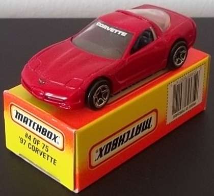 '97 CORVETTE #4 !! With Original Box ! Matchbox!! EXCELLENT !
