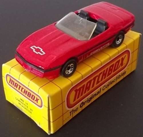 CORVETTE `87 ROADSTER MB14 ! 1983 !! YELLOW VARIANT ! RARE ! + Original Box ! Matchbox!! EXCELLENT !