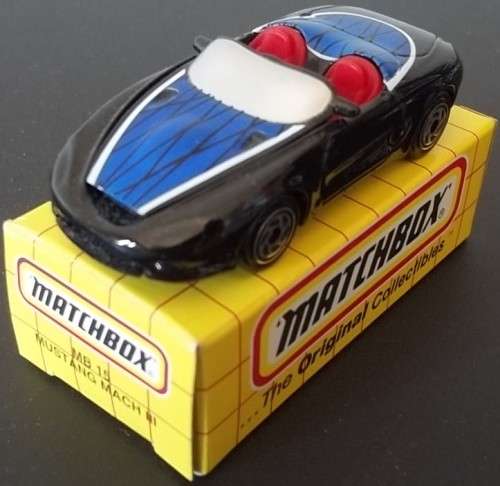MATCHBOX MB 15 MUSTANG MACH III !! BLACK VARIANT !! 1993 !! MINT +  Original Box !! EXCELLENT !