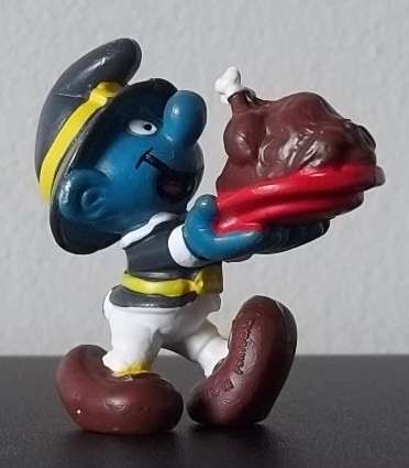 Original Vintage THANKSGIVING SMURF!! EXCELLENT! Peyo PORTUGAL!! 1982 ! Smurfs! VERY RARE !!