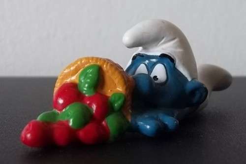 Original Vintage CLUMSY SMURF !!! EXCELLENT !! 1982 HONG KONG !! RARE !! Smurfs!