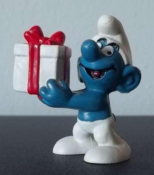 Original Vintage PRESENT SMURF !! 1976 HONG KONG !! CLASSIC !!