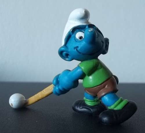Original Vintage HOCKEY SMURF !!! EXCELLENT CONDITION !! RARE !! Smurfs!