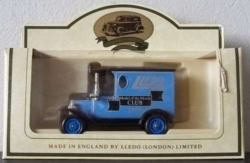 Lledo PROMOTIONAL MODEL OF THE MONTH CLUB 1989, 1920 MODEL `T` FORD VAN ! RARE ! + Original Box !