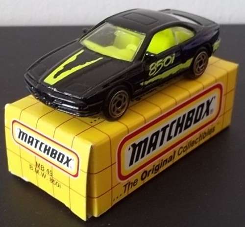 MATCHBOX BMW 850i MB-49 ! Black Variant !! 1993 !! RARE ! + Original Box ! Matchbox!! EXCELLENT