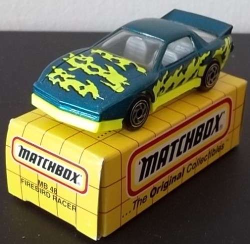MATCHBOX MB-48 FIREBIRD RACER !! RARE BLUE VARIANT 1993 ! With Original Box ! Matchbox!! EXCELLENT !