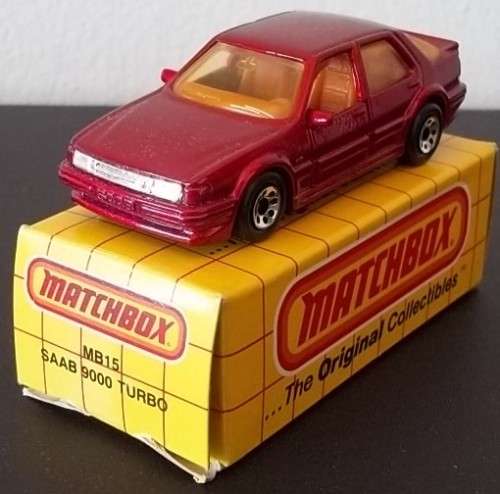 MATCHBOX MB 15 SAAB TURBO !! MAROON VARIANT !! 1987 Macao !! MINT + Original Box !!