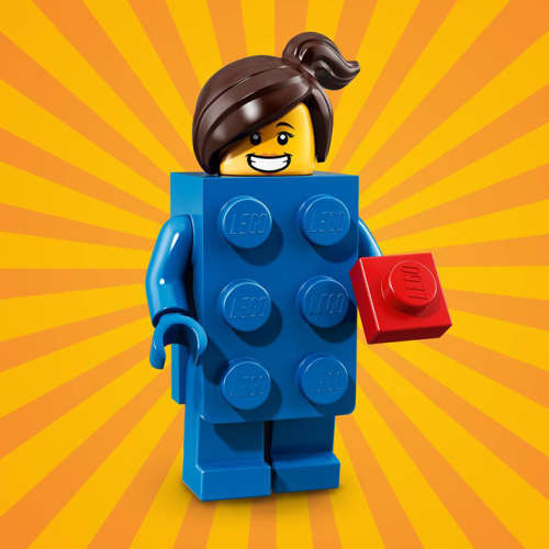 LEGO BRICK SUIT GIRL (Number 3 of 17) SERIES 18 Minifigure !! Sealed In Unopened Packet !!