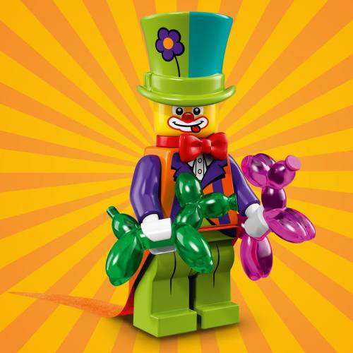 LEGO PARTY CLOWN (Number 4 of 17) SERIES 18 Minifigure !! Sealed In Unopened Packet !!