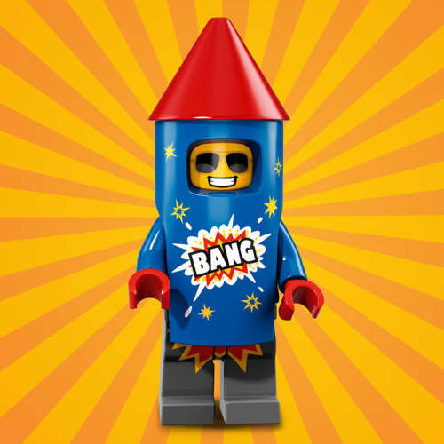 LEGO FIREWORK GUY (Number 5 of 17) SERIES 18 Minifigure !! Sealed In Unopened Packet !!