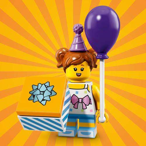 LEGO BIRTHDAY PARTY GIRL (Number 6 of 17) SERIES 18 Minifigure !! Sealed In Unopened Packet !!