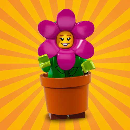 LEGO FLOWER POT GIRL (Number 14 of 17) SERIES 18 Minifigure !! Sealed In Unopened Packet !!