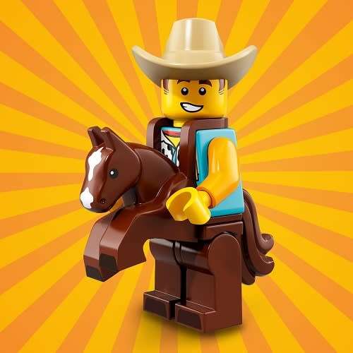 LEGO COWBOY COSTUME GUY (Number 15 of 17) SERIES 18 Minifigure !! Sealed In Unopened Packet !!
