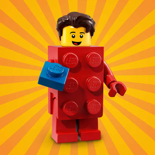 LEGO BRICK SUIT GUY (Number 2 of 17) SERIES 18 Minifigure !! Sealed In Unopened Packet !!