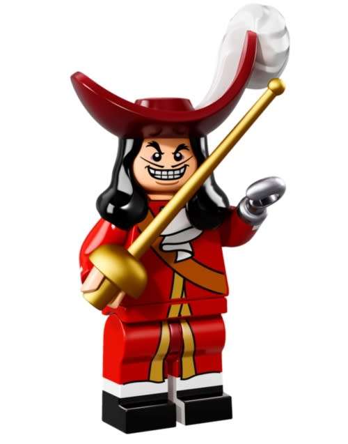 LEGO CAPTAIN HOOK (Number 16 of 18) DISNEY SERIES Minifigure !! RARE ! Sealed In Unopened Packet !