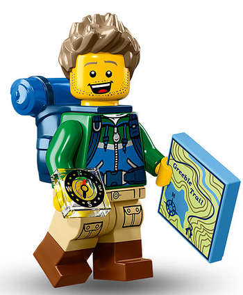 LEGO HIKER (Number 6 of 16) SERIES 16 Minifigure !! Sealed In Unopened Packet !!