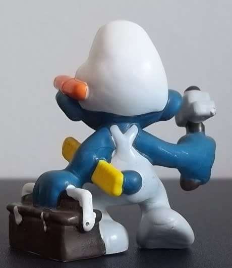 Original Vintage HANDYMAN / HANDY SMURF ! Peyo Hong Kong ! EXCELLENT CONDITION !! 1983 !! Smurfs!!