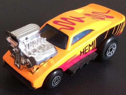 MATCHBOX DODGE CHARGER COSMIC BLUES !! RARE ORANGE HEMI CHARGER VARIANT !! Excellent Condition !!