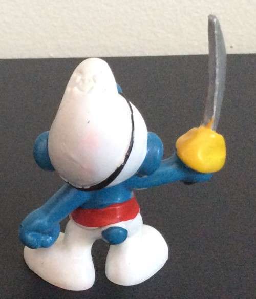 Original Vintage PIRATE SMURF !! WEST GERMANY !! FANTASTIC!!  Smurfs!