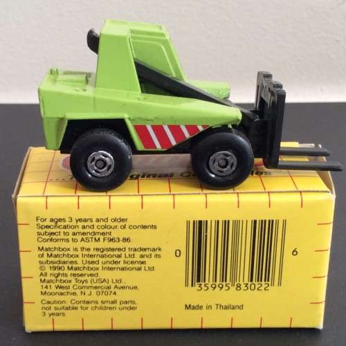 MATCHBOX MB 28 FORK LIFT TRUCK !! RARE OLIVE GREEN VARIANT !! MINT + Original Box !!