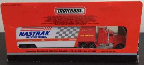 MATCHBOX TRANSPORTERS NASTRAK DRIVING SCHOOL PETERBILT KENWORTH CY-104 !! 1992 ! RARE + Original Box