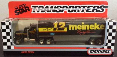 MATCHBOX TRANSPORTERS MEINEKE RACING TEAM PETERBILT KENWORTH CY-104 !! 1993 ! RARE + Original Box