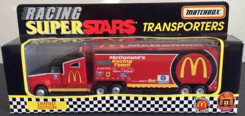 MATCHBOX TRANSPORTERS SERIES 2 1996 ! McDONALD`s RACING FORD AEROMAX ! RARE LIMITED + Original Box
