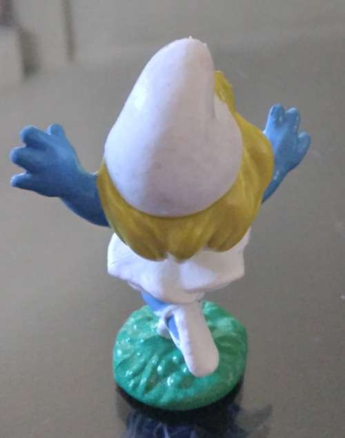 BALLERINA SMURFETTE !! Peyo W. Germany ! Light Hair, Darker Green Base Variant 1978 ! Smurfs