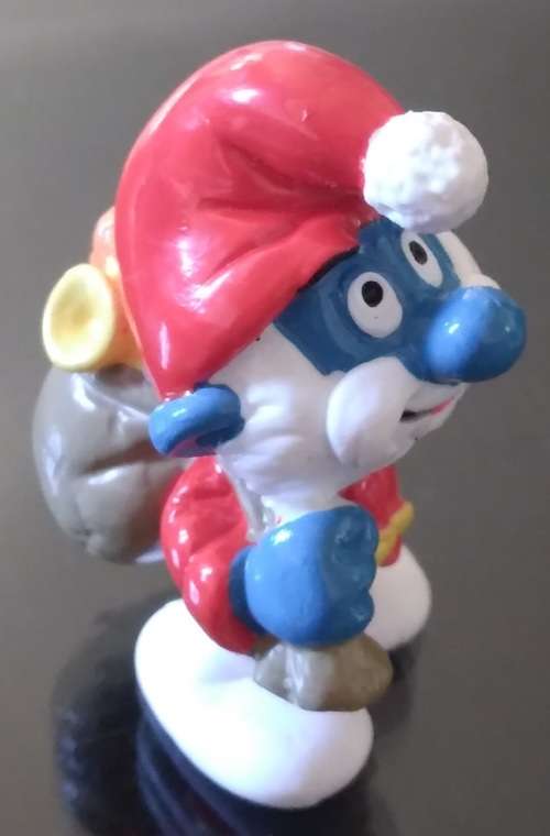 Santa Papa Smurf !! RARE Yellow Horn Variant !! 1981 !! Smurfs! RARE + VALUABLE ! !