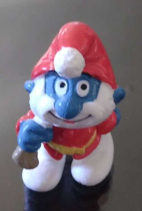 Santa Papa Smurf !! RARE Yellow Horn Variant !! 1981 !! Smurfs! RARE + VALUABLE ! !