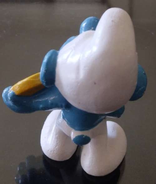 Original Vintage BISCUIT SMURF ! WEST GERMANY ! SHORTER HEIGHT LIGHTER SKIN Variant ! RARE ! Smurfs!
