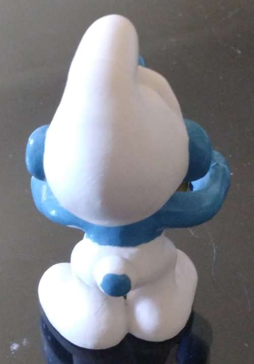Original Vintage HAMBURGER Smurf !! Peyo 1983 HONG KONG VARIANT ! HIGH VALUE !! Smurfs! VERY RARE!!