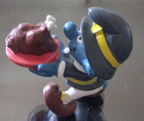 Original Vintage THANKSGIVING SMURF!! EXCELLENT! Peyo PORTUGAL!! 1982 ! Smurfs! VERY RARE !!