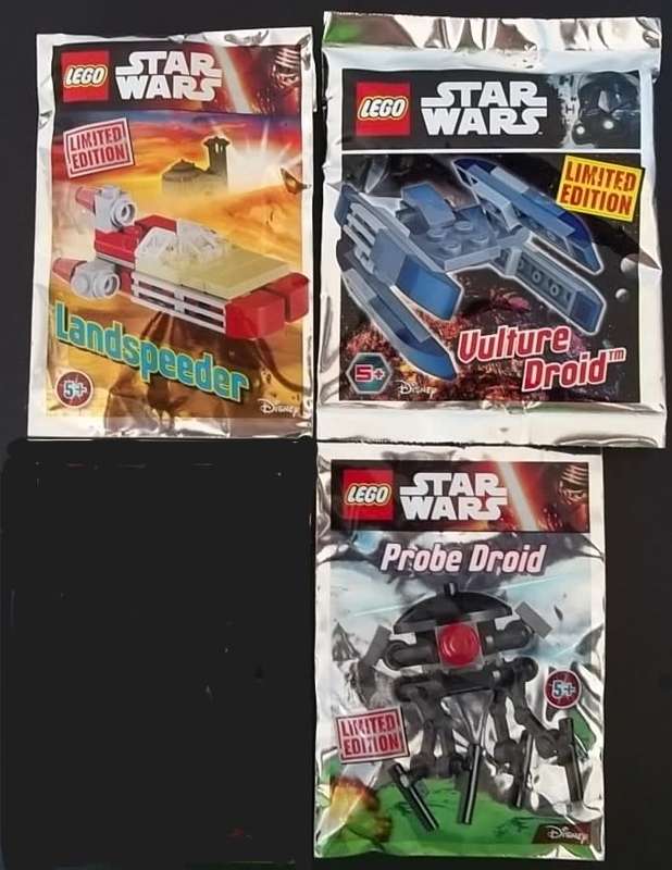 3 X LEGO Star Wars Special Limited Edition Promo Polybag Models . Rare . Sealed + All Different.