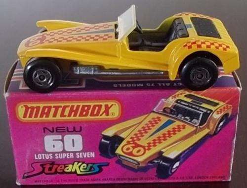 LOTUS SUPER SEVEN !! 1971 !! LESNEY MATCHBOX STREAKERS !! RARE !! + Original Box ! EXCELLENT !