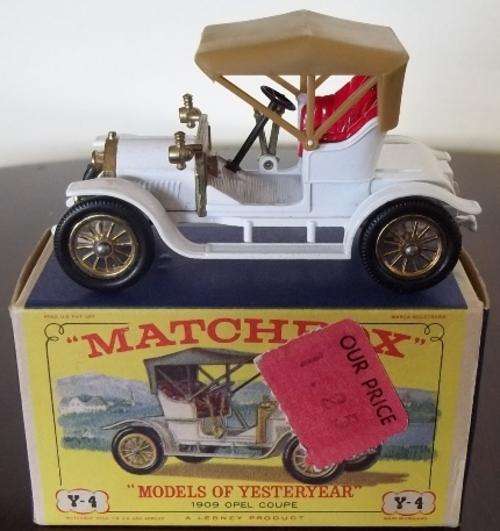 1909 OPEL COUPE Y-4 !! EXCELLENT !! 1960's Matchbox Lesney Models of Yesteryear