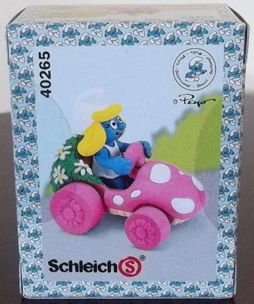 Original MINT Smurfette With Car in Box !! VERY RARE !! Smurfs Super Smurf