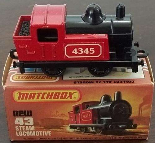 STEAM LOCOMOTIVE # 43 !! 1978 !! LESNEY MATCHBOX !! + Original Box !!  EXCELLENT !