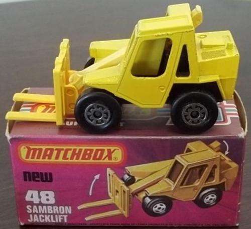 SAMBRON JACKLIFT # 48 !! 1976 !! LESNEY MATCHBOX !! + Original Box !!  EXCELLENT !