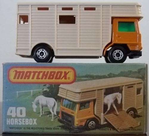 # 40 HORSEBOX !! 1977 !! LESNEY MATCHBOX SUPERFAST !! EXCELLENT MINT + Original Box !