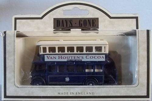 Lledo DAYS GONE 1932 AEC REGENT DOUBLE DECKER BUS !! VAN HOUTENS COCOA !! RARE ! + Original Box !